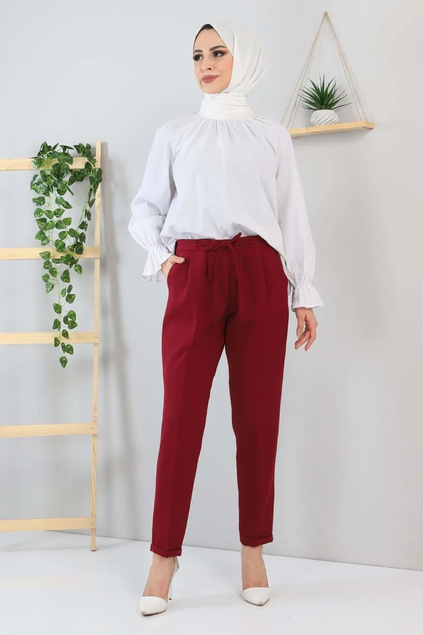 Women’s Regular Fit Solid Drawstring Pants – Casual Comfort