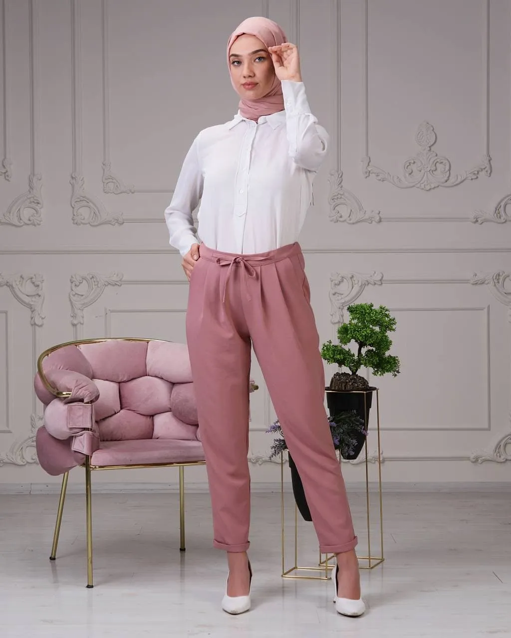 Women’s Regular Fit Solid Drawstring Pants – Casual Comfort