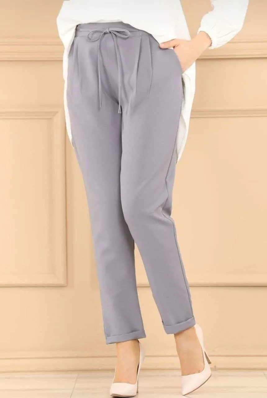 Women’s Regular Fit Solid Drawstring Pants – Casual Comfort