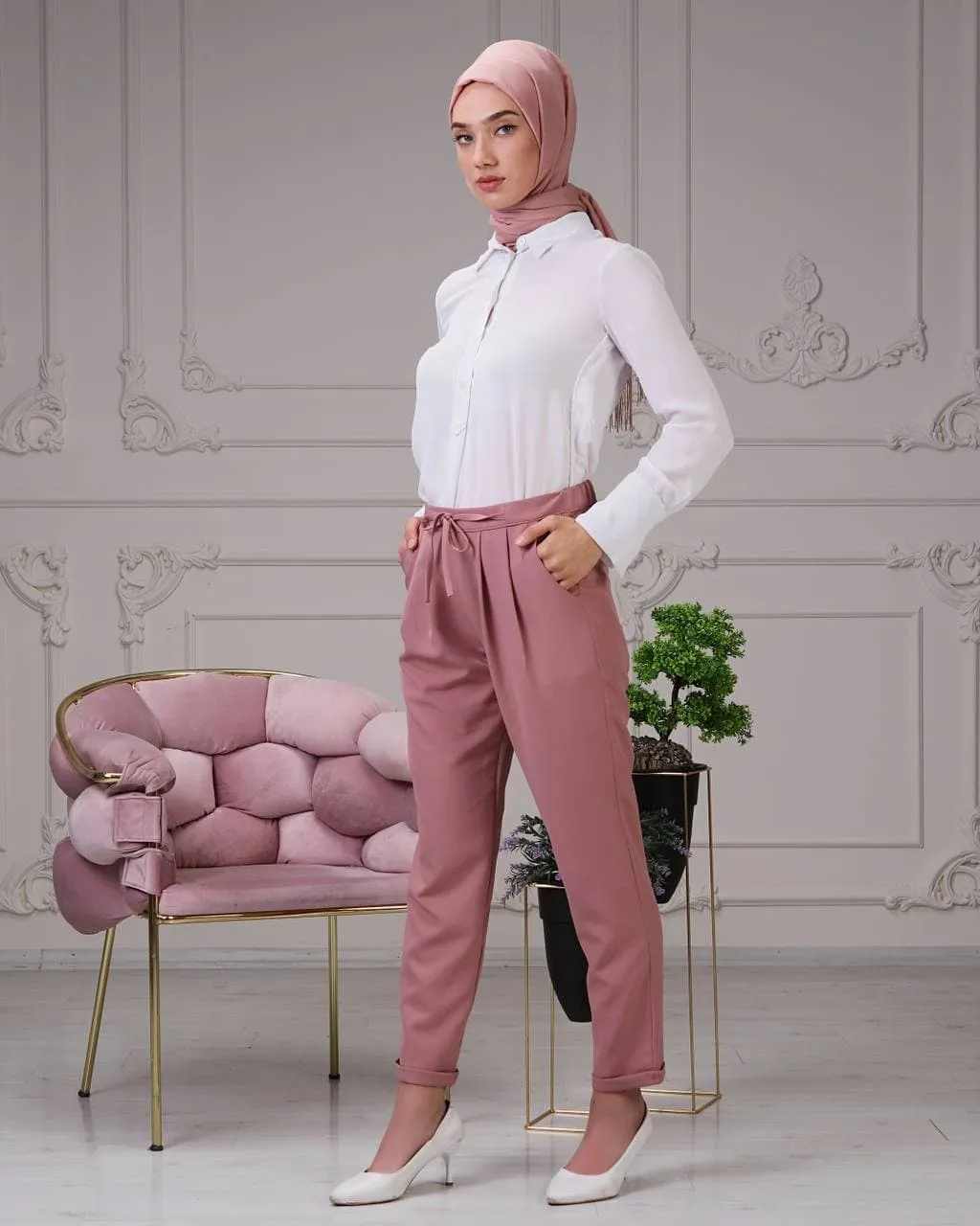 Women’s Regular Fit Solid Drawstring Pants – Casual Comfort
