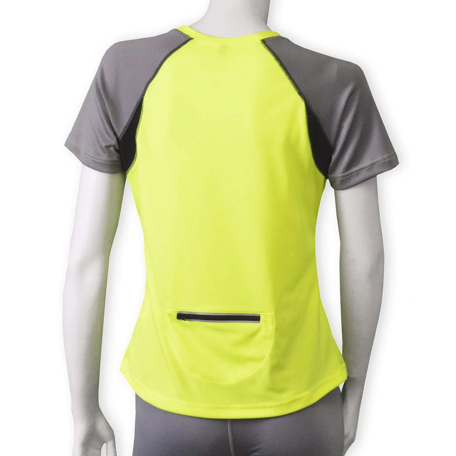 Women's Short Sleeve Savannah Shirt in Flo Lime/Dark Gray