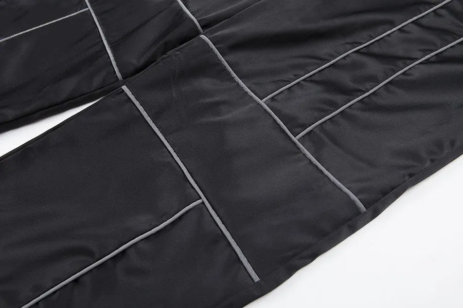 Women's Spring/Autumn Patchwork Cargo Pants With Reflective Stripes