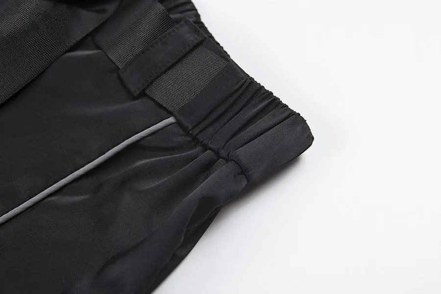 Women's Spring/Autumn Patchwork Cargo Pants With Reflective Stripes