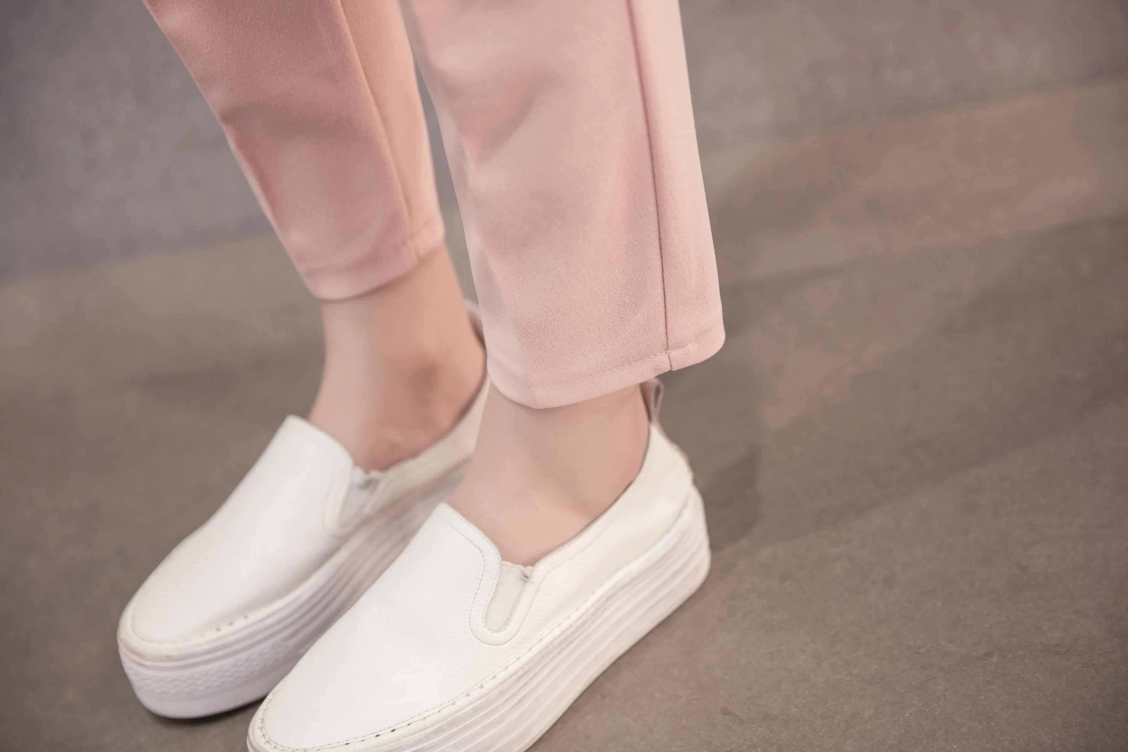 Women's Summer Ankle-Length High Elastic Waist Pants