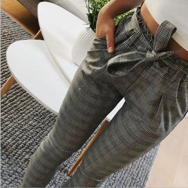 Women's Summer Chiffon High Waist Pants