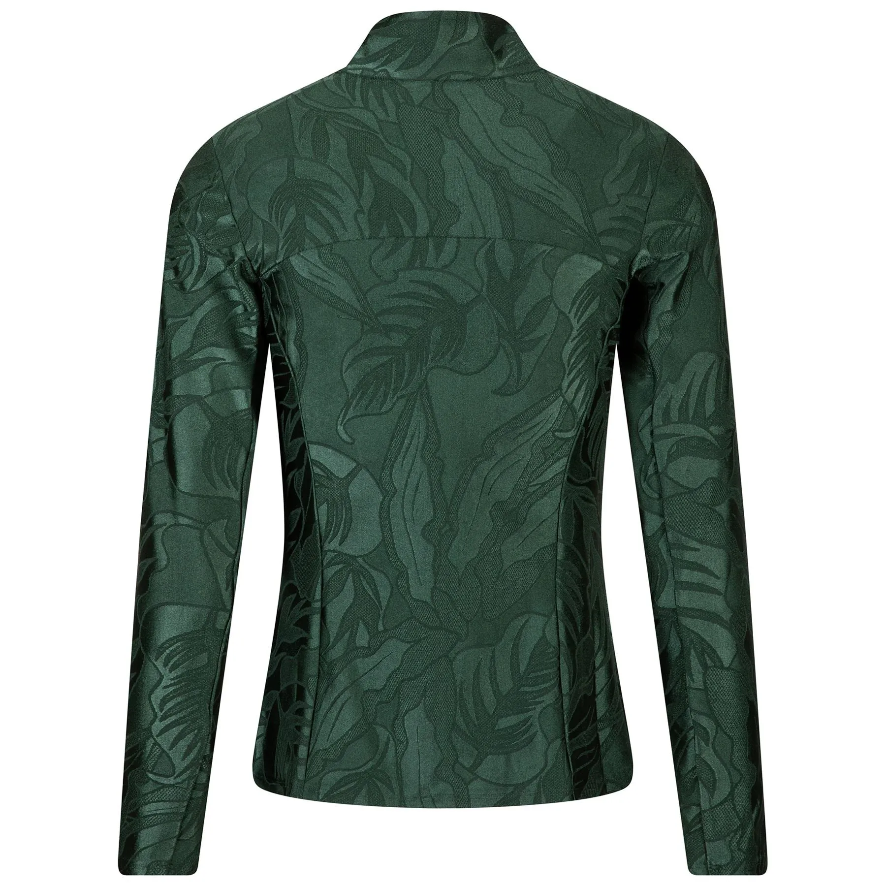 Womens Textured Full Zip Layering Green - SS23
