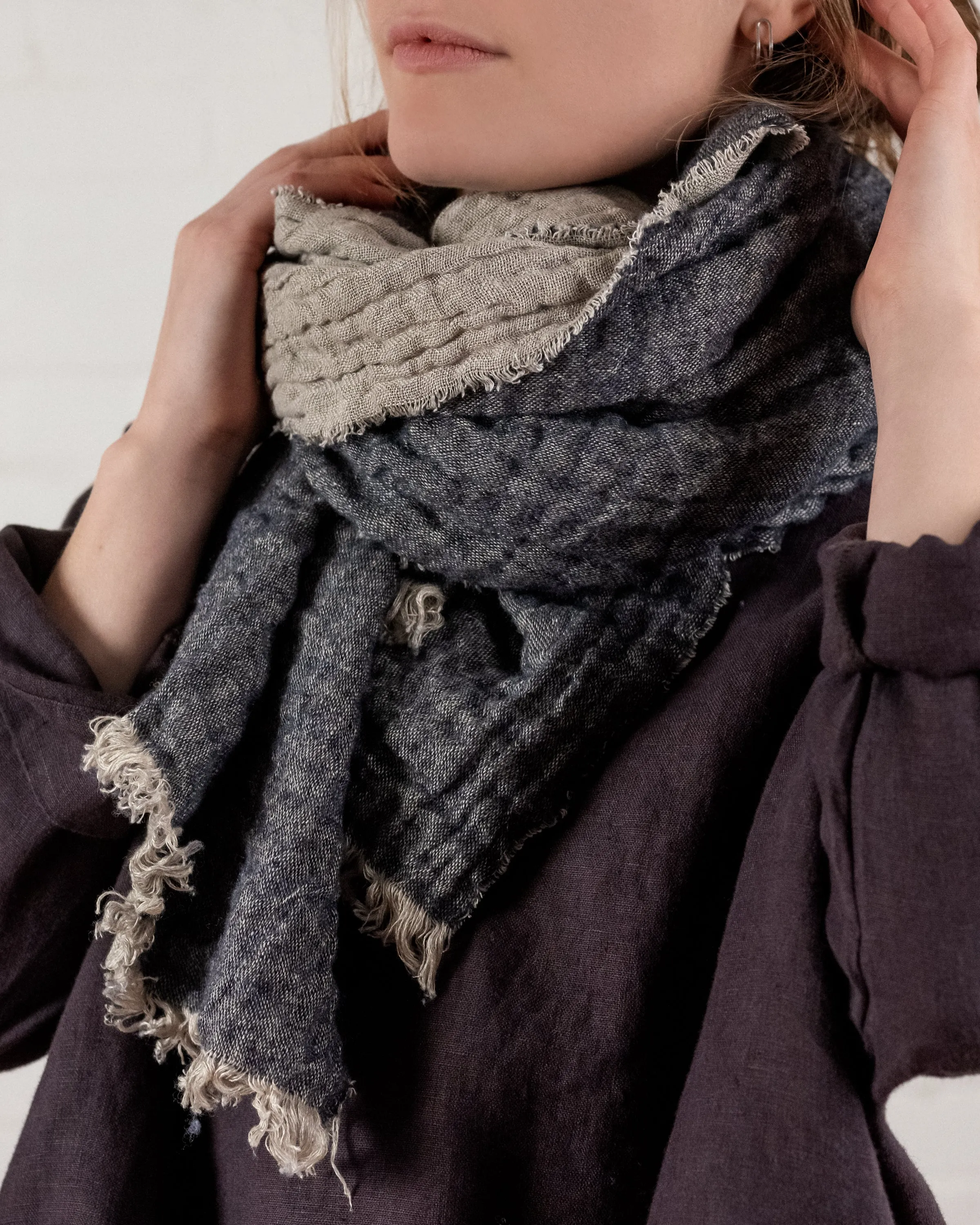 Wool/Linen Double Scarf