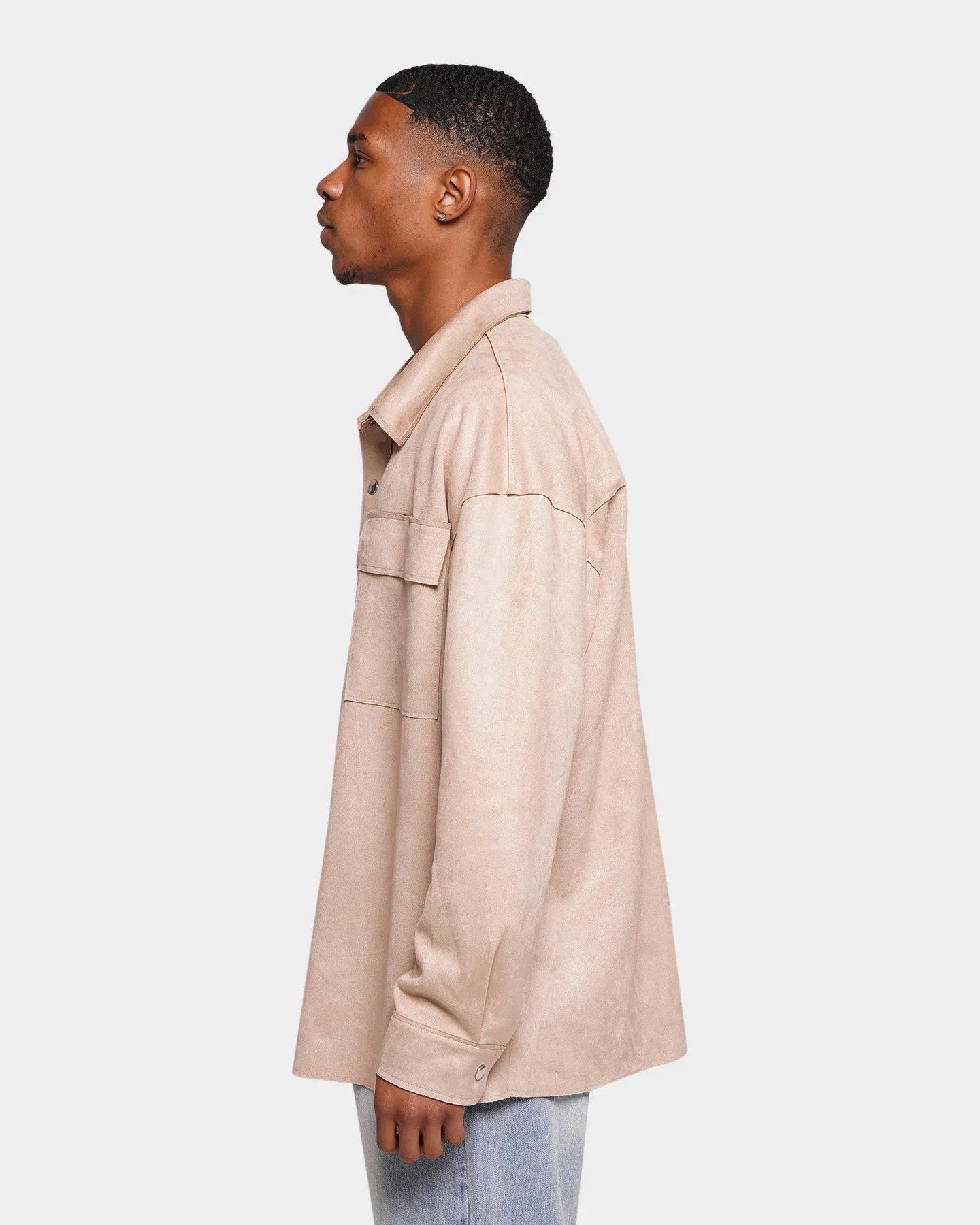 XXIII Akamu Suede Work Shirt Stone