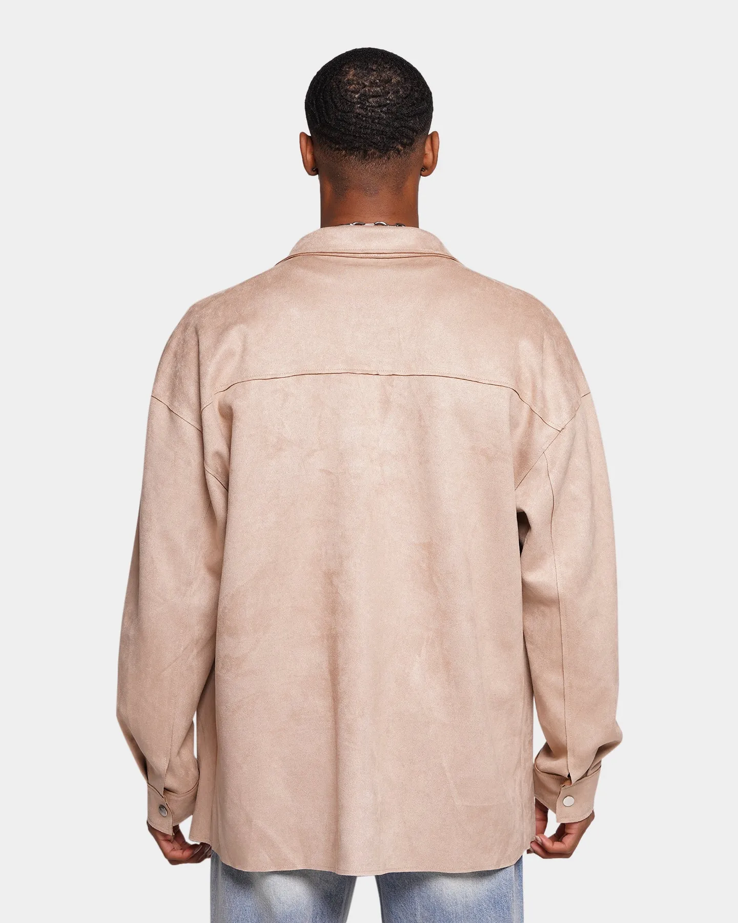 XXIII Akamu Suede Work Shirt Stone