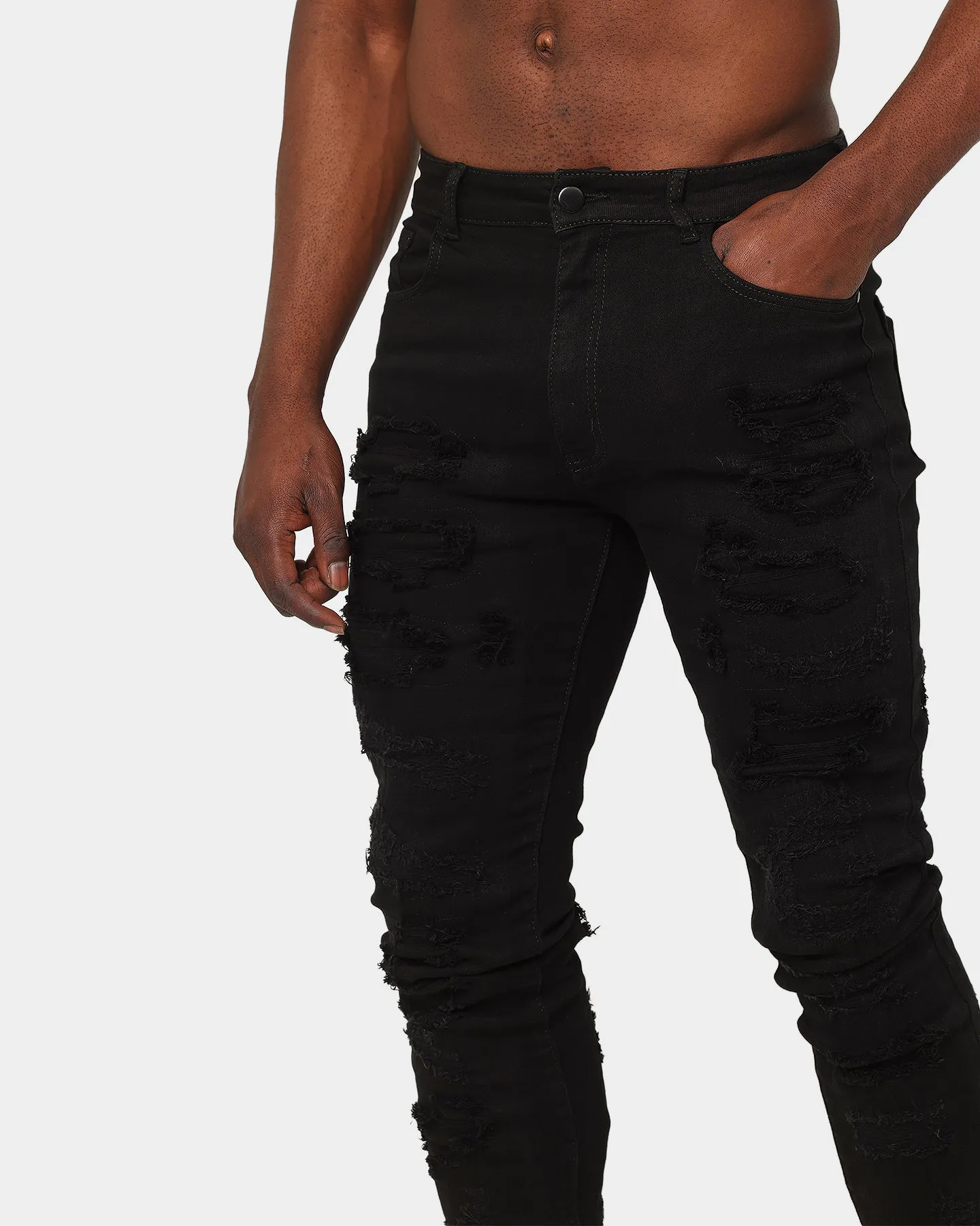 XXIII Drai Distressed Jean Black