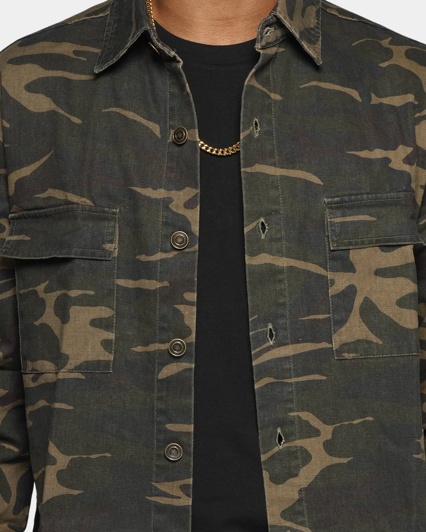 XXIII Helios Camo Button Up Shirt Camo