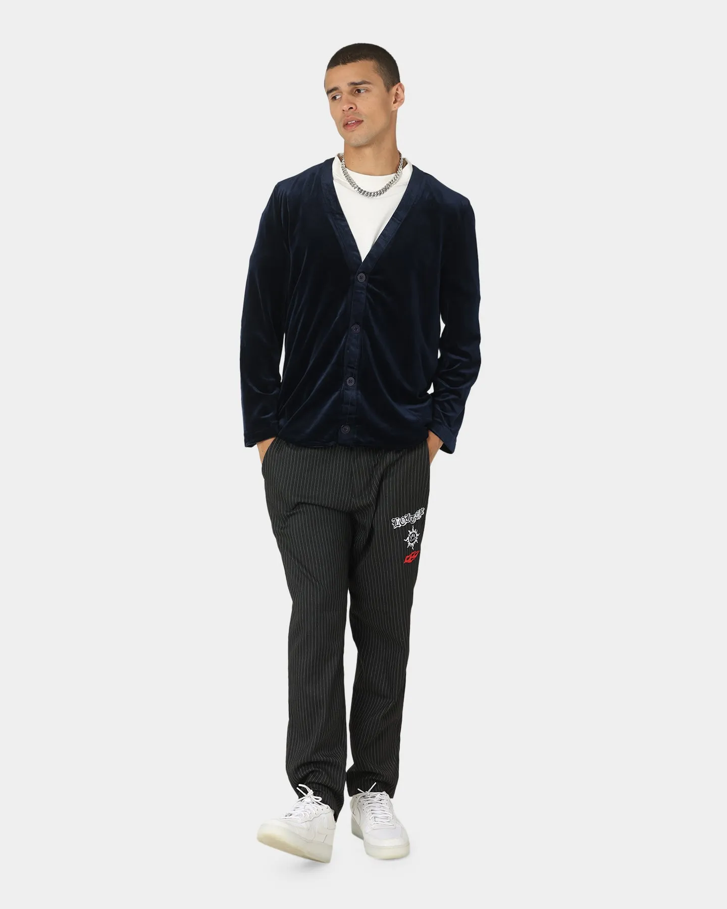 XXIII Theo Velour Cardigan Black