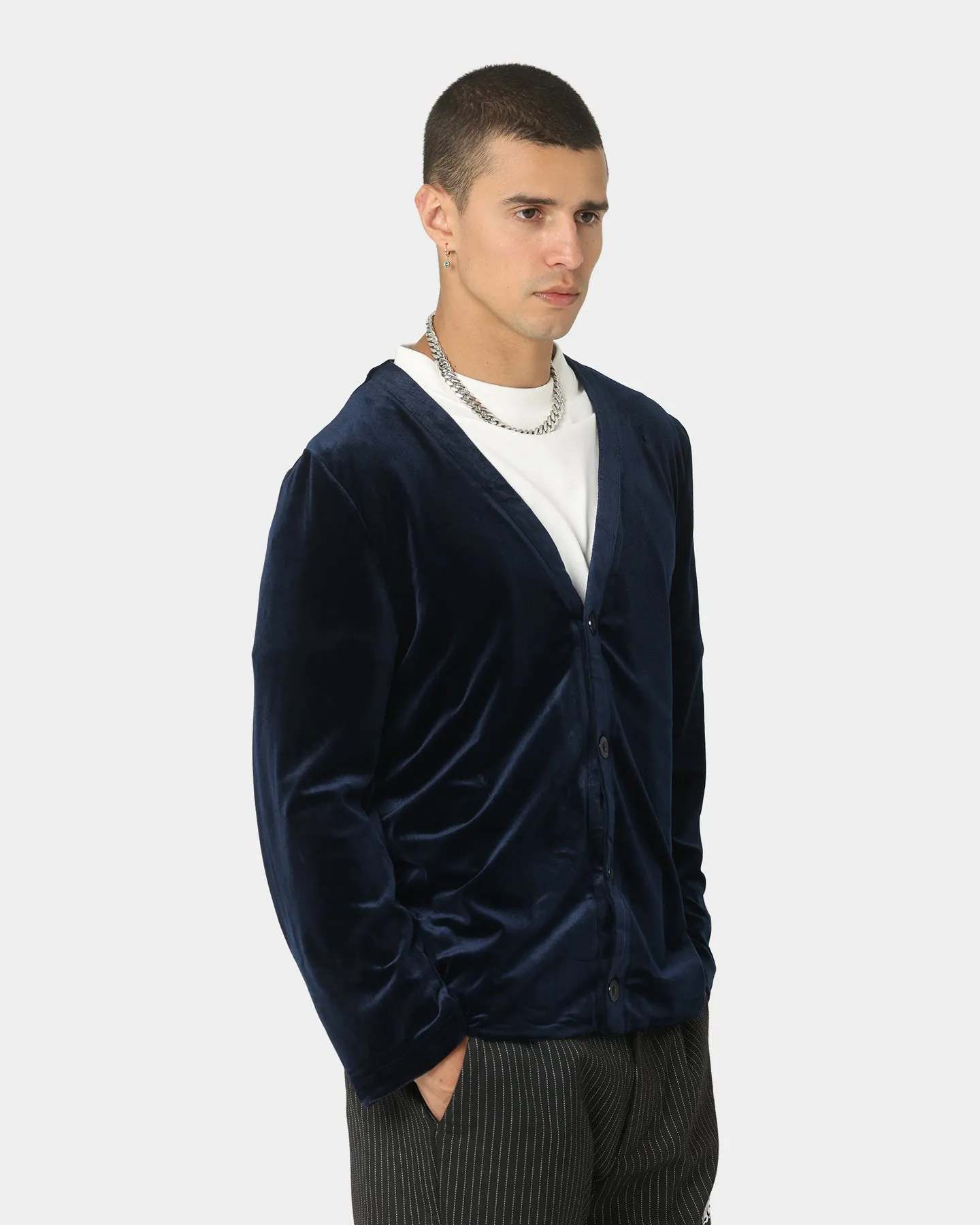 XXIII Theo Velour Cardigan Black