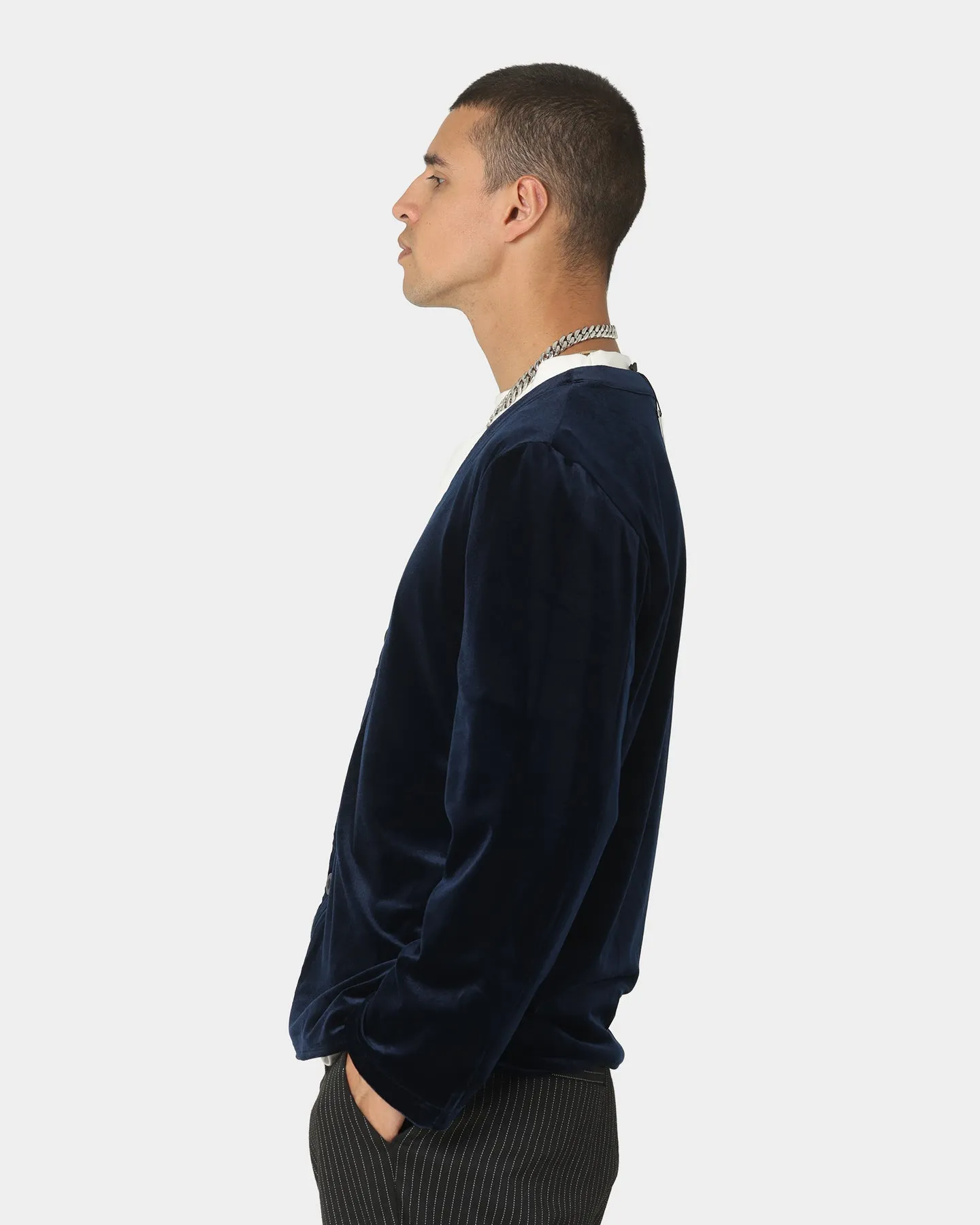 XXIII Theo Velour Cardigan Black