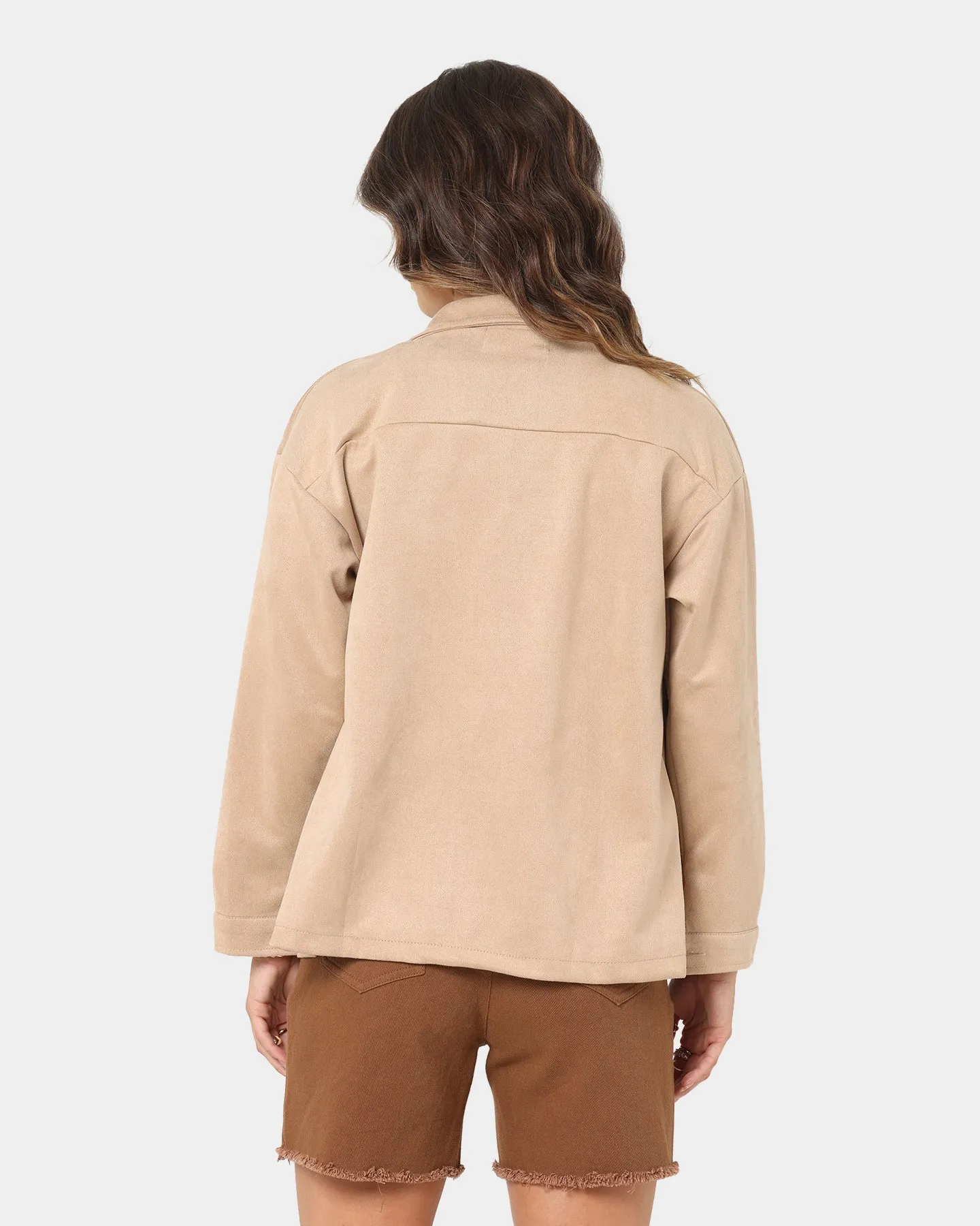 XXIII Women's Bridie Suede Shirt Light Brown