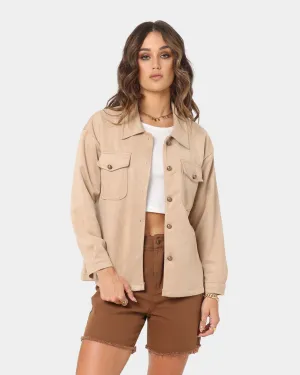 XXIII Women's Bridie Suede Shirt Light Brown