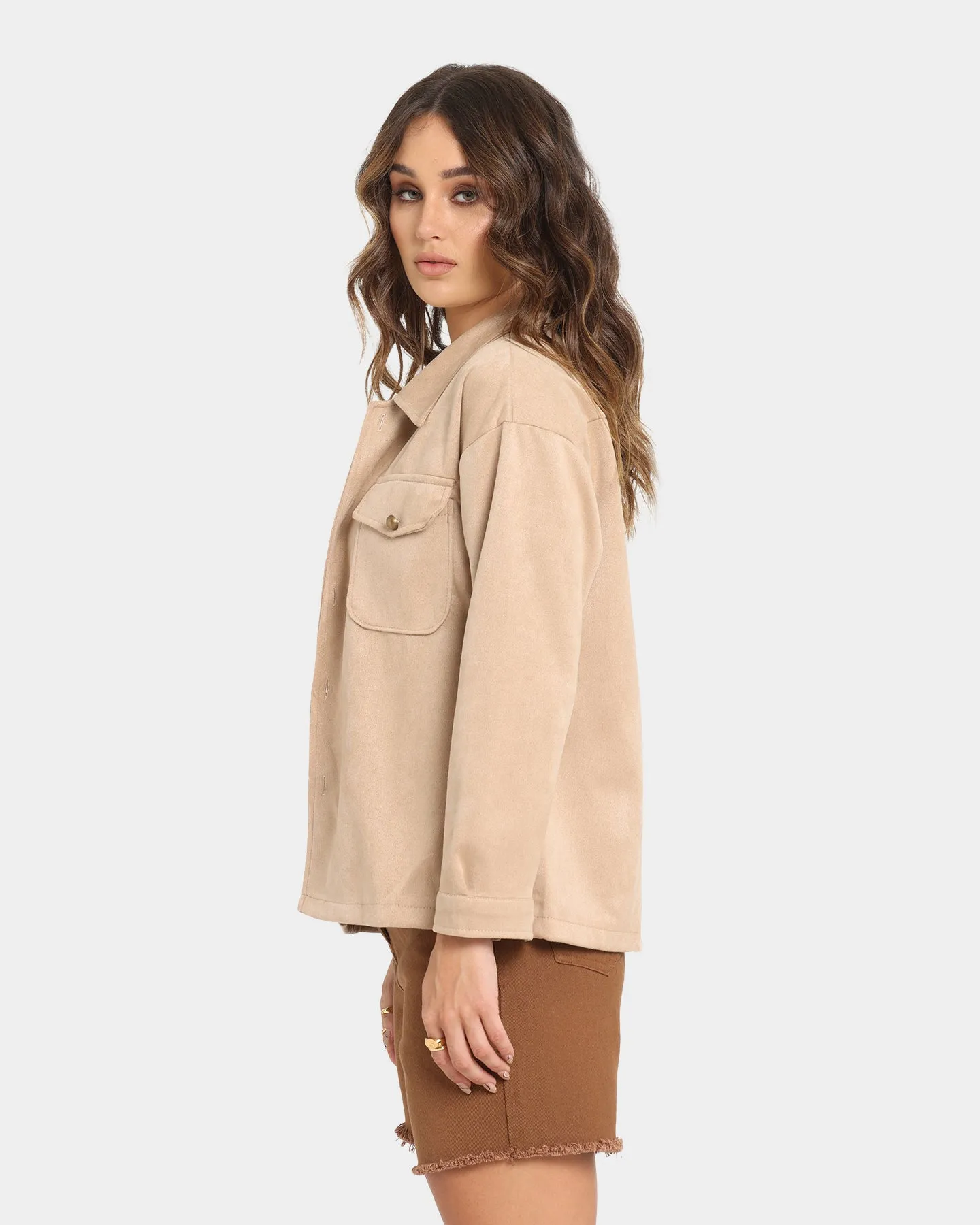 XXIII Women's Bridie Suede Shirt Light Brown