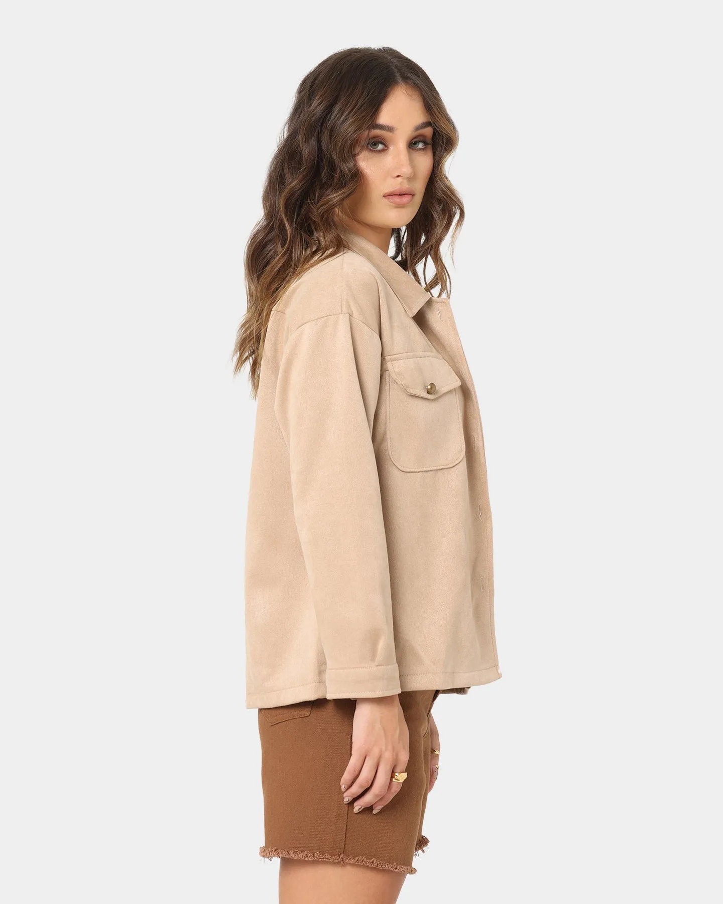 XXIII Women's Bridie Suede Shirt Light Brown
