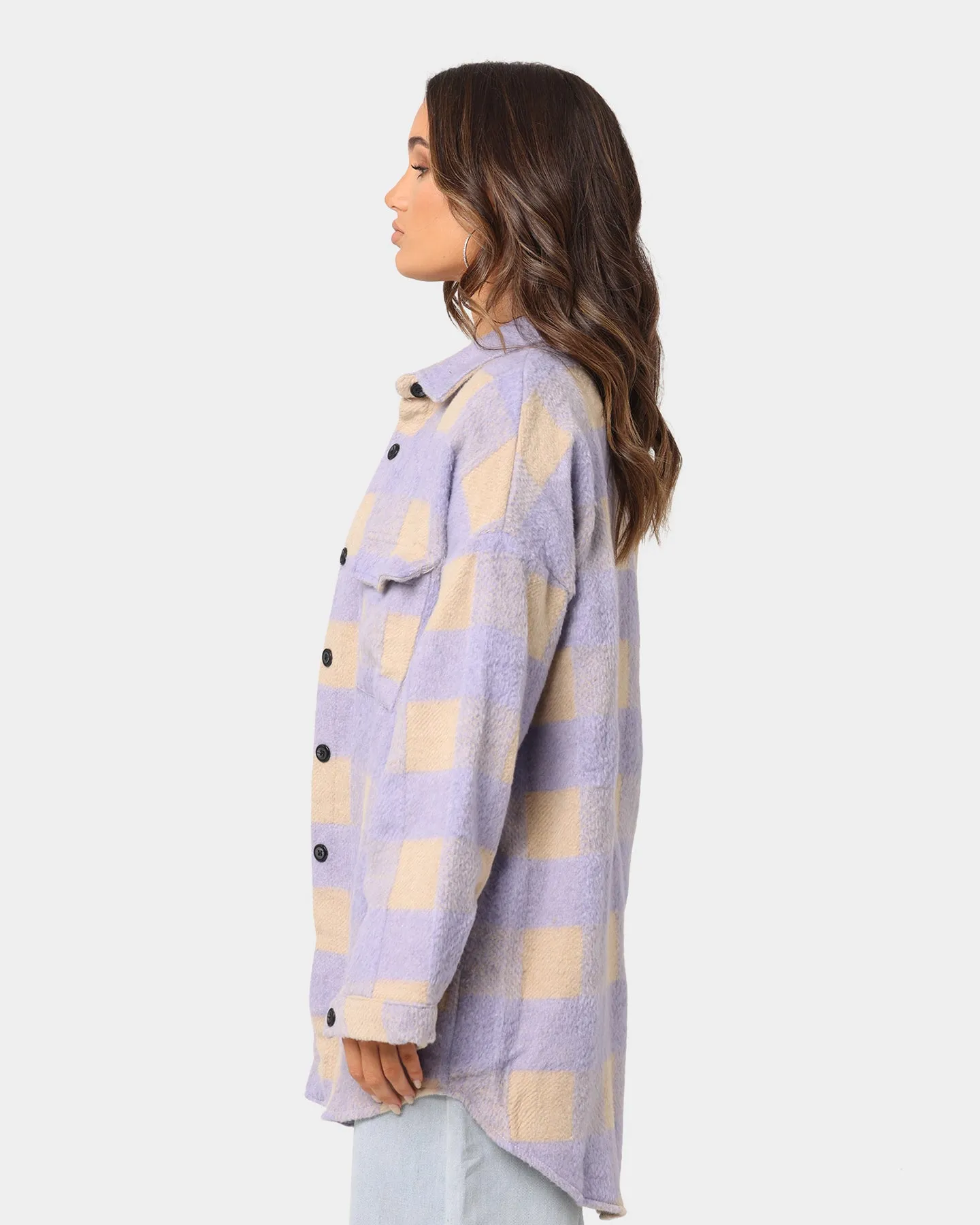 XXIII Women's Felicity Lavender Plaid Shirt Lavender