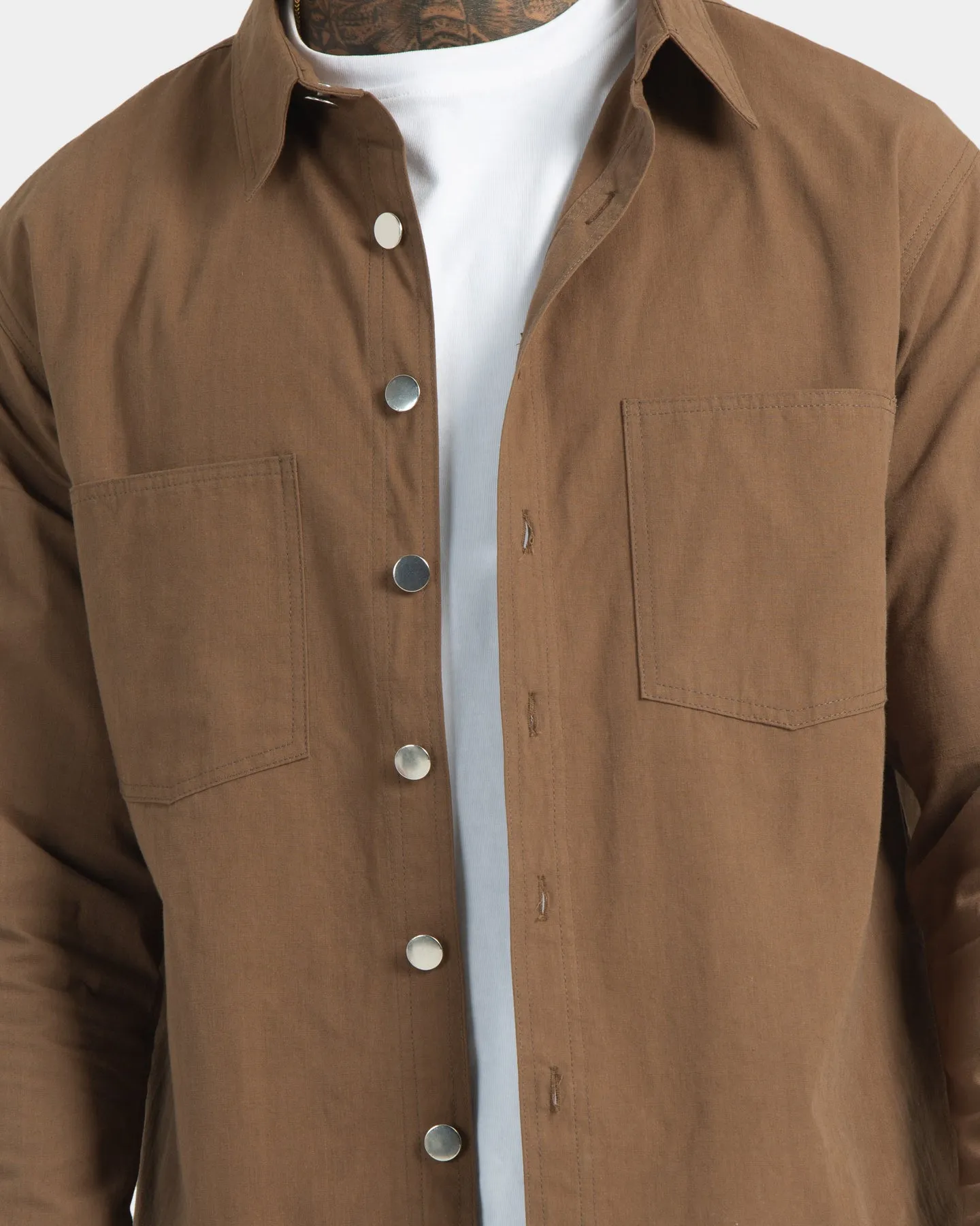 XXIII Zakkai Cotton Canvas Jacket Cigar