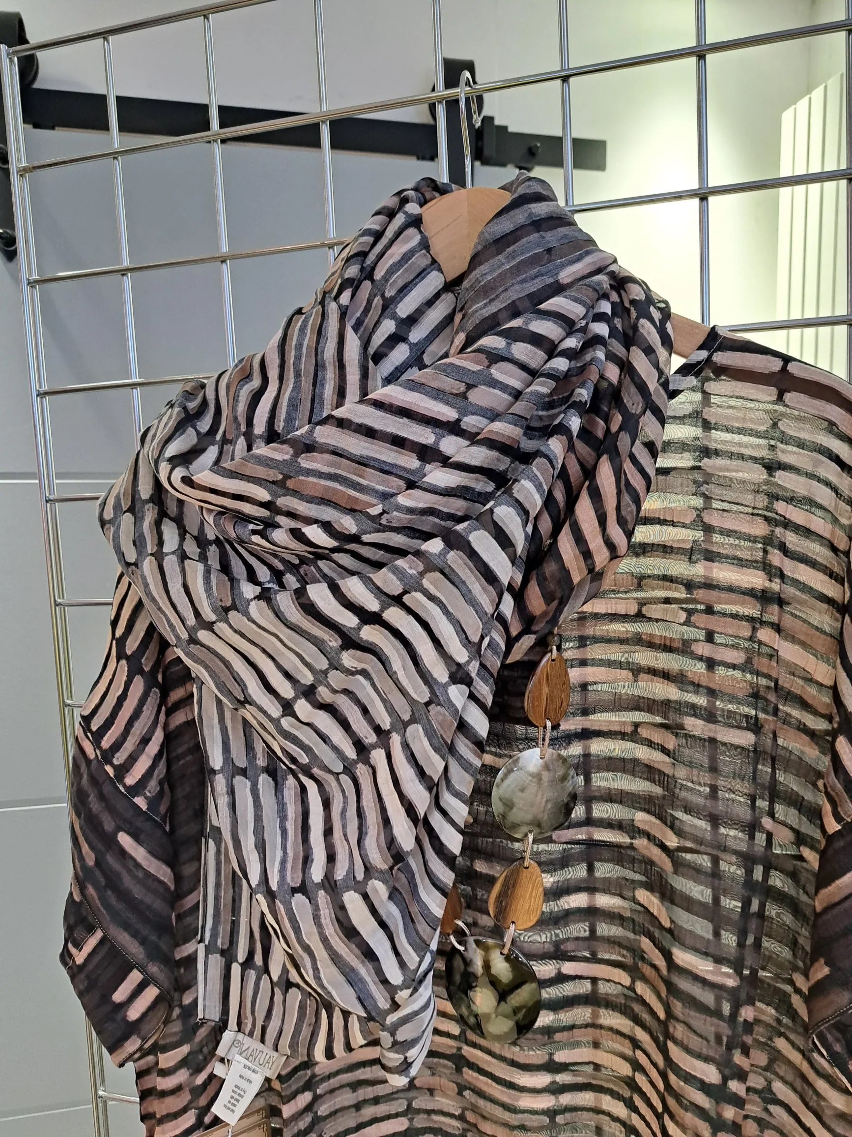 Yauvan brown semi sheer dress