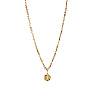 Yellow Gold & Diamond Pendant - "Flora"