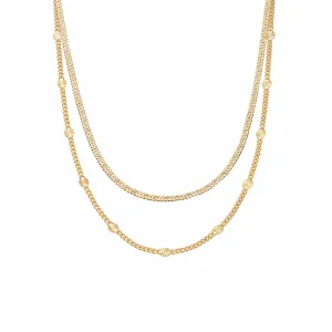 'You Give Me Light' Layering Necklace Set 18ct Gold Plate