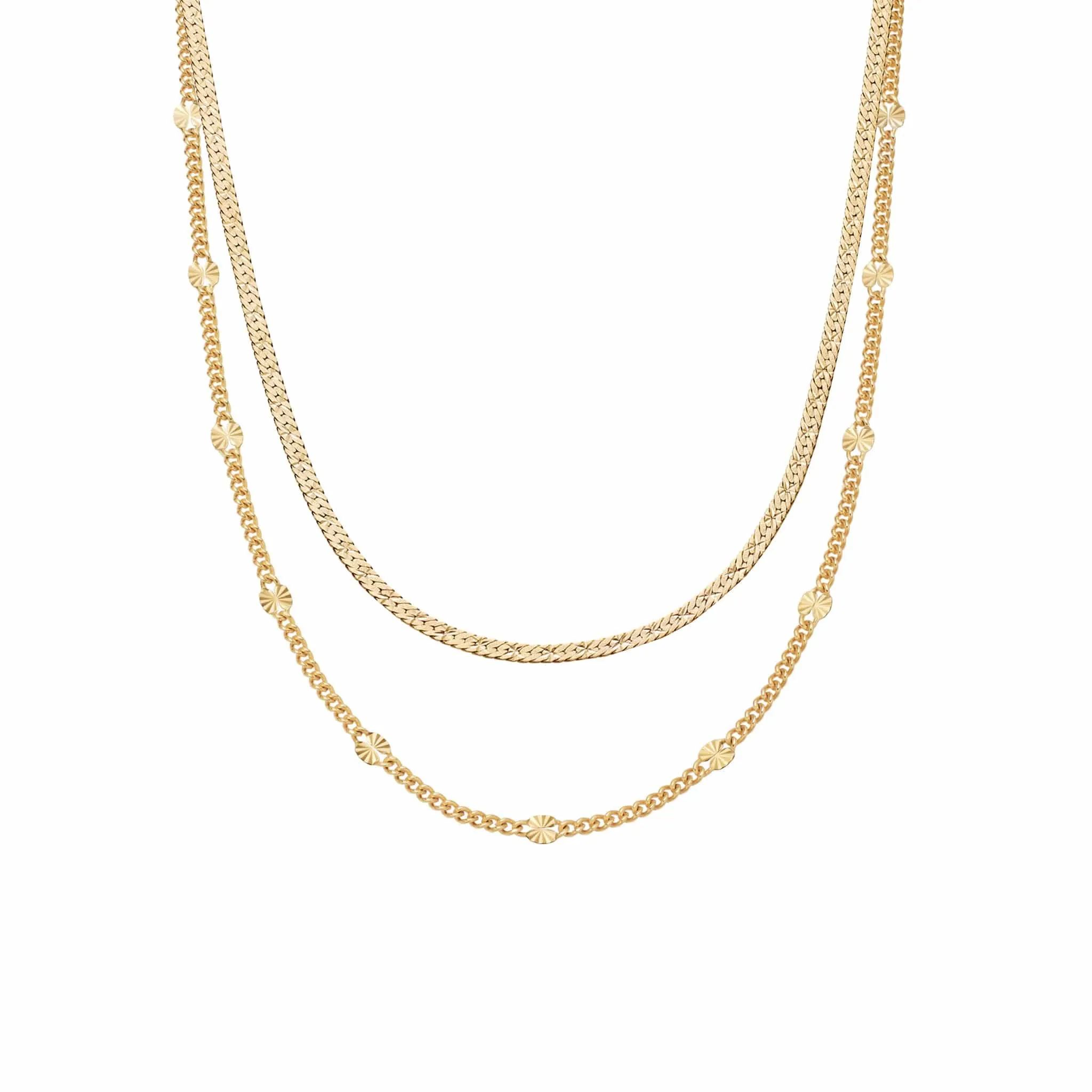'You Give Me Light' Layering Necklace Set 18ct Gold Plate