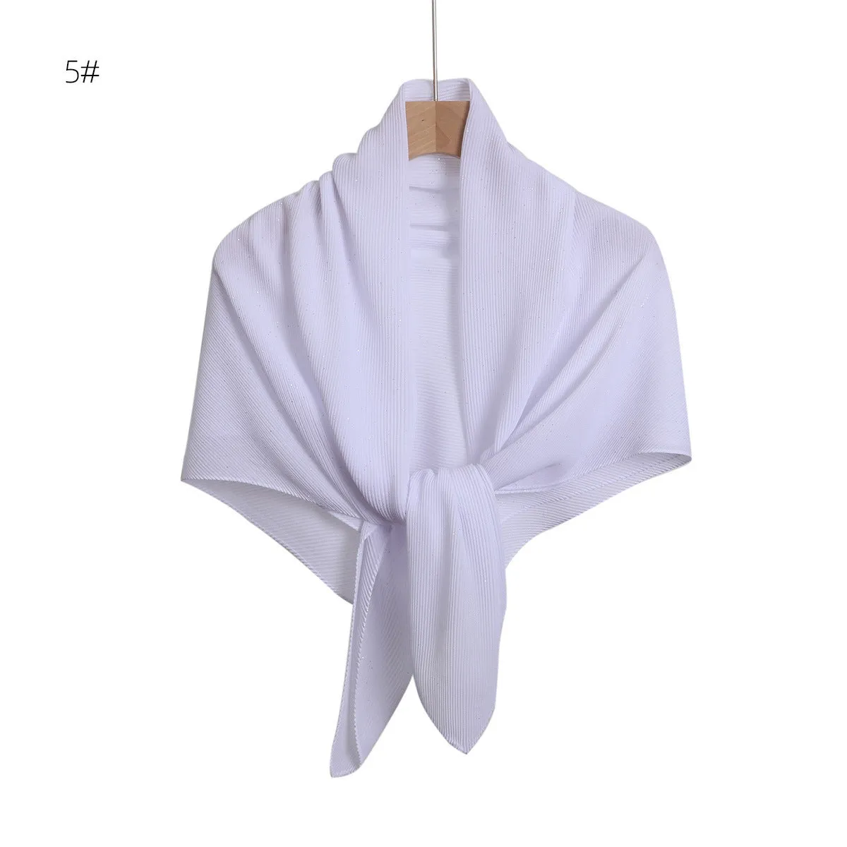 YZ208  90*90plain Chiffon Crumpled Square Scarf Printed spring