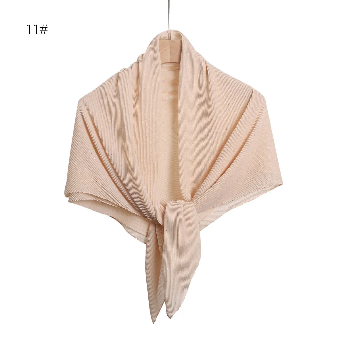 YZ208  90*90plain Chiffon Crumpled Square Scarf Printed spring