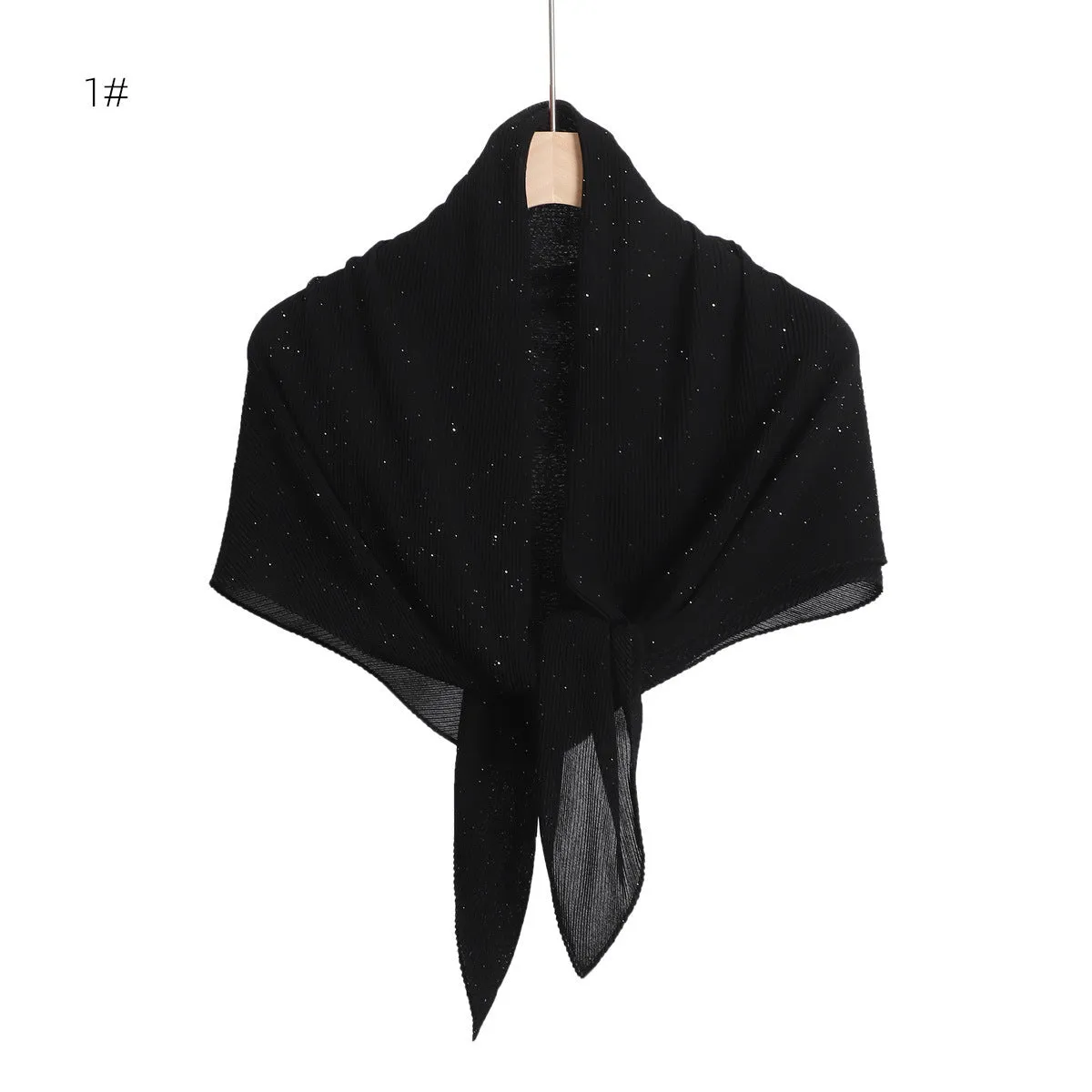 YZ208  90*90plain Chiffon Crumpled Square Scarf Printed spring