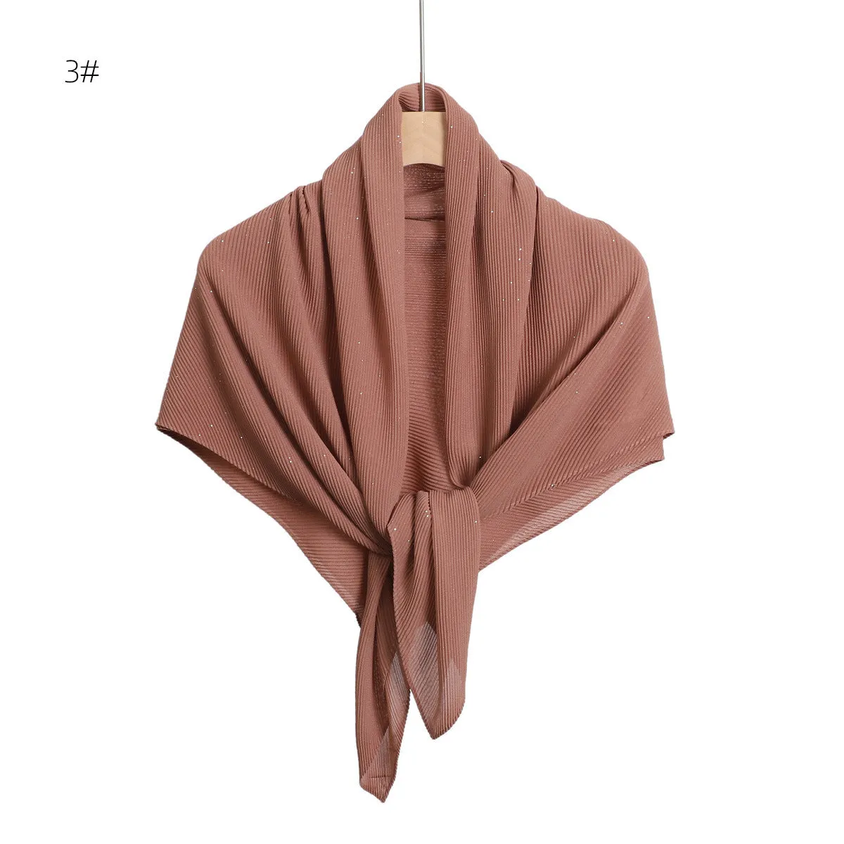 YZ208  90*90plain Chiffon Crumpled Square Scarf Printed spring