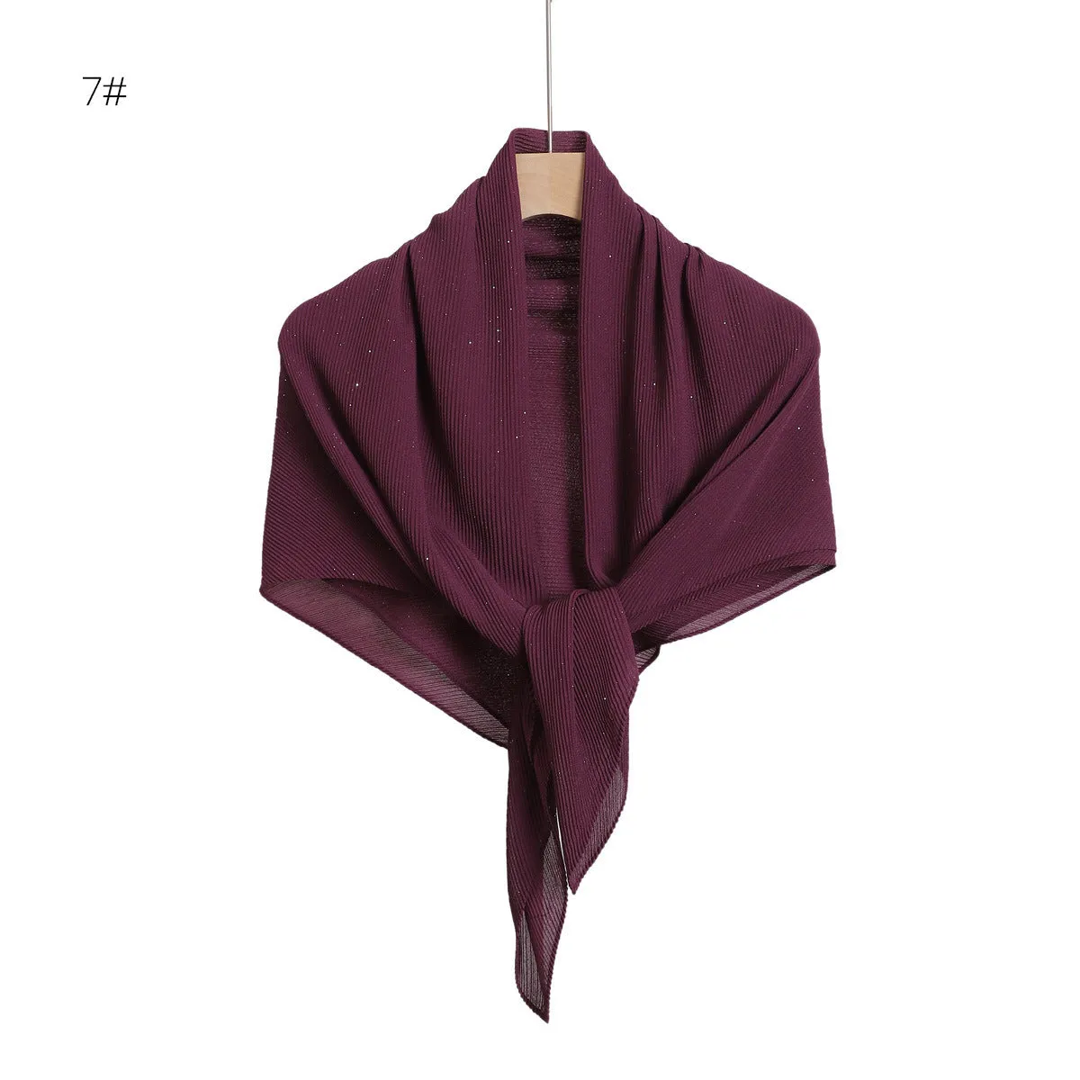 YZ208  90*90plain Chiffon Crumpled Square Scarf Printed spring