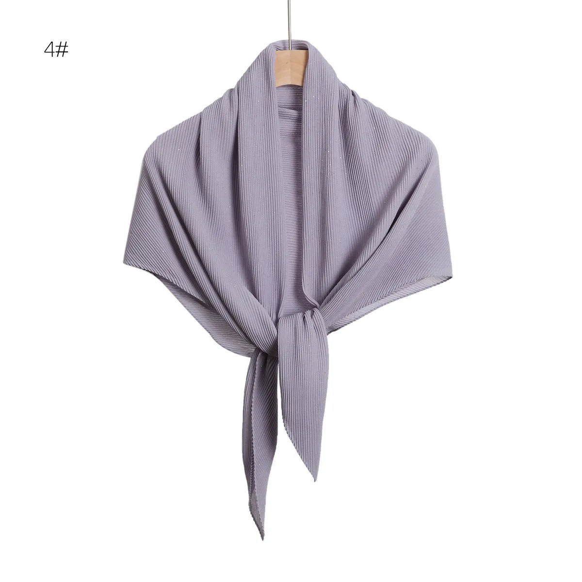 YZ208  90*90plain Chiffon Crumpled Square Scarf Printed spring