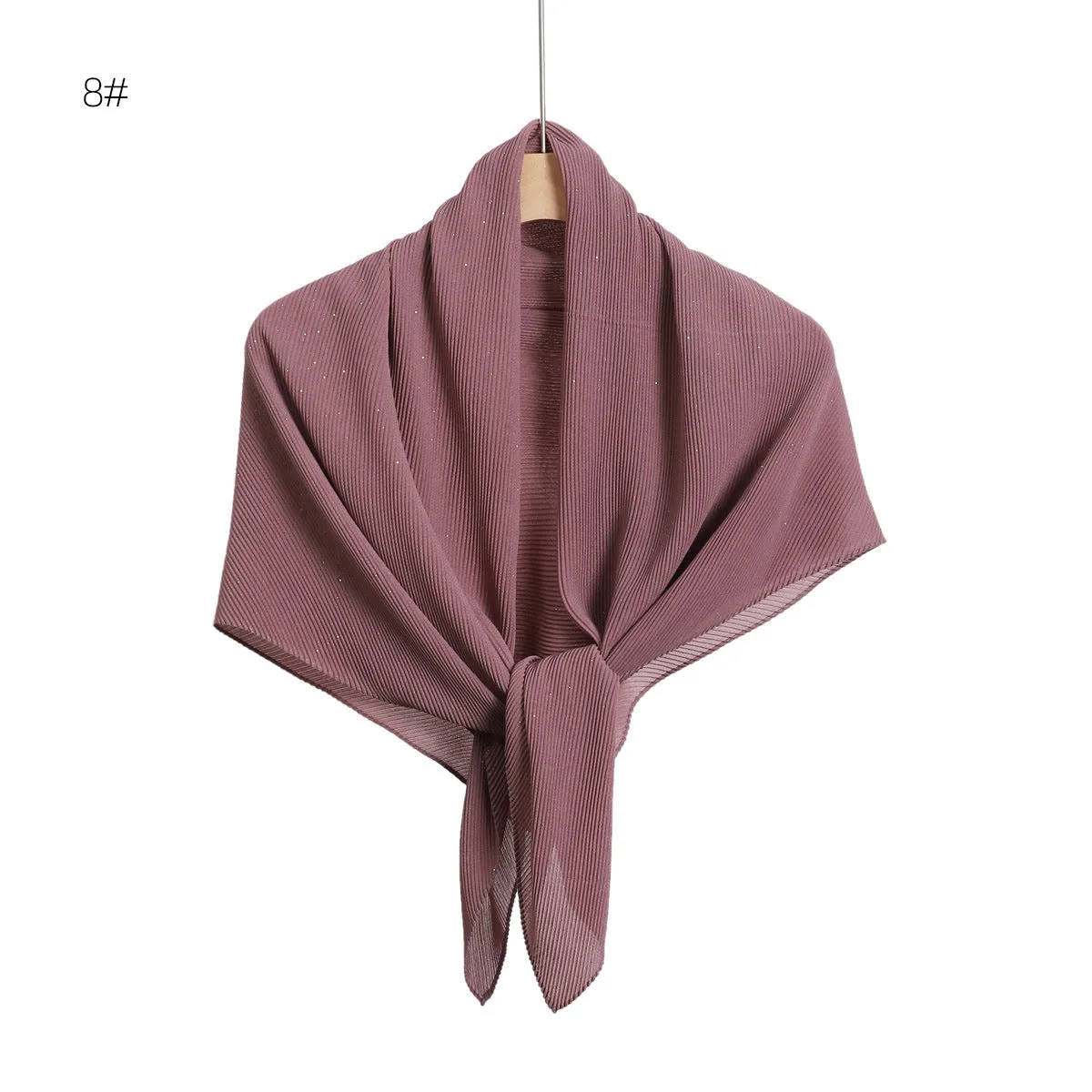 YZ208  90*90plain Chiffon Crumpled Square Scarf Printed spring