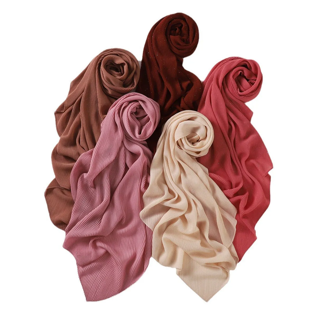 YZ208  90*90plain Chiffon Crumpled Square Scarf Printed spring