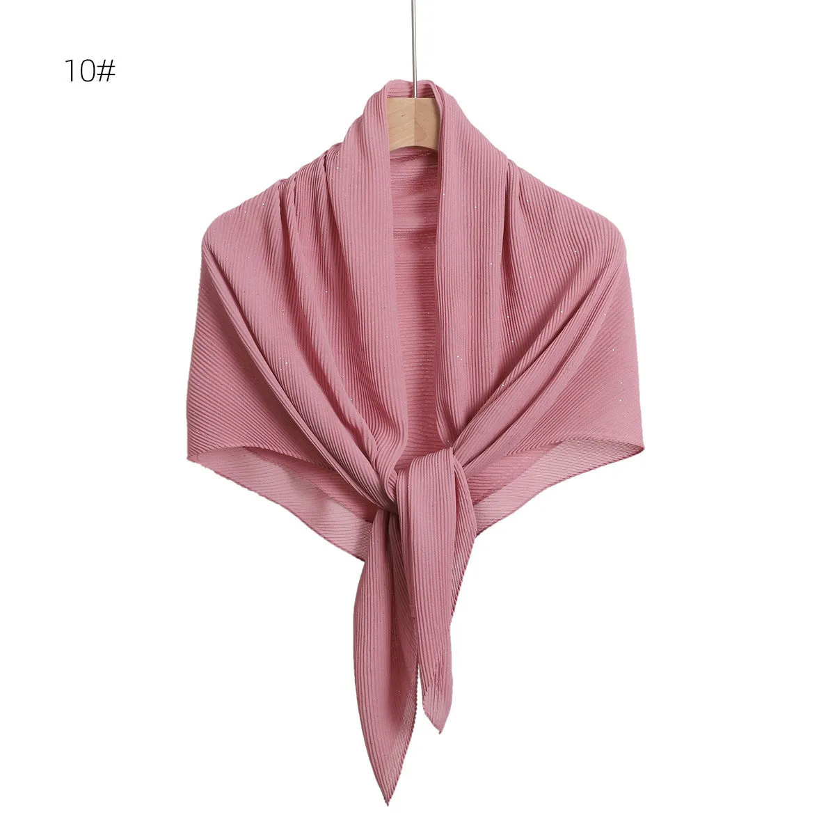 YZ208  90*90plain Chiffon Crumpled Square Scarf Printed spring